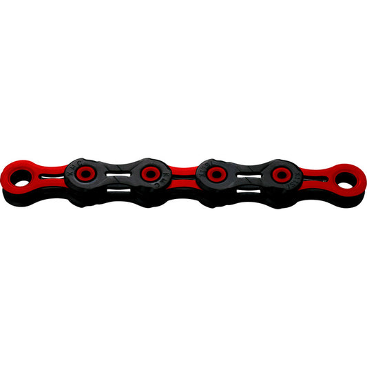 Łańcuch 11V KMC DLC11 Waxed Czarny/Czerwony Woskowany