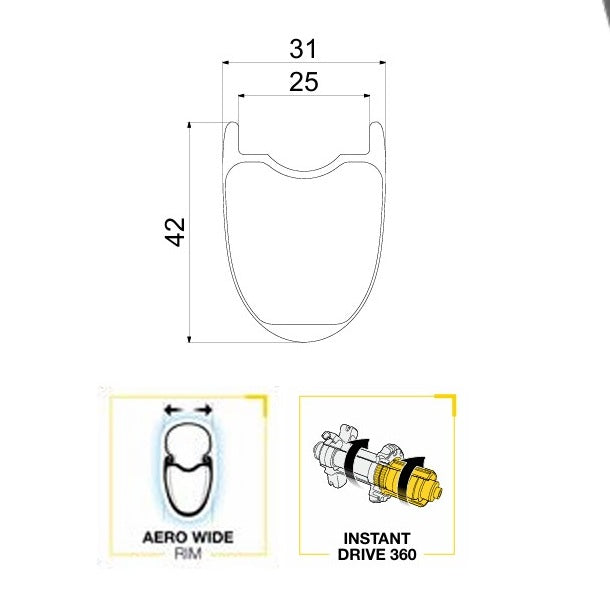 MAVIC ALLROAD S CARBON DISC Tubeless Ready Front Wheel (Center Lock)