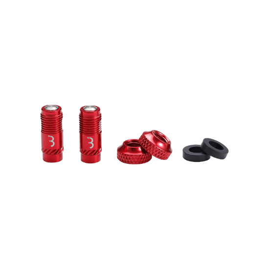BBB CORE CAP Valve Stems Red (x2)