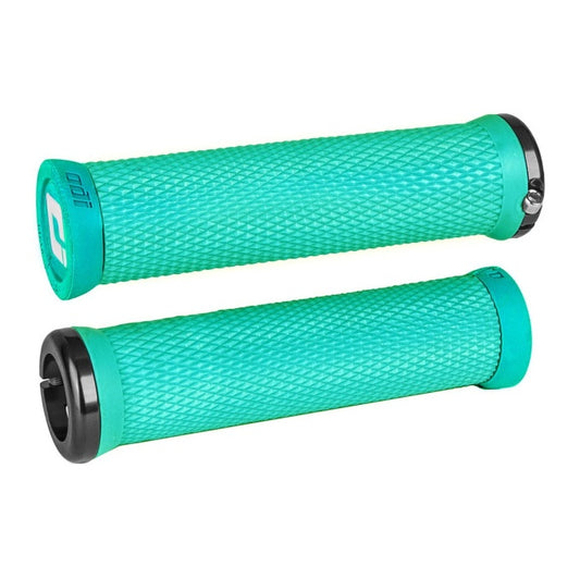 Grips ODI ELITE MOTION V2.1 Lock-on 130 mm Τιρκουάζ
