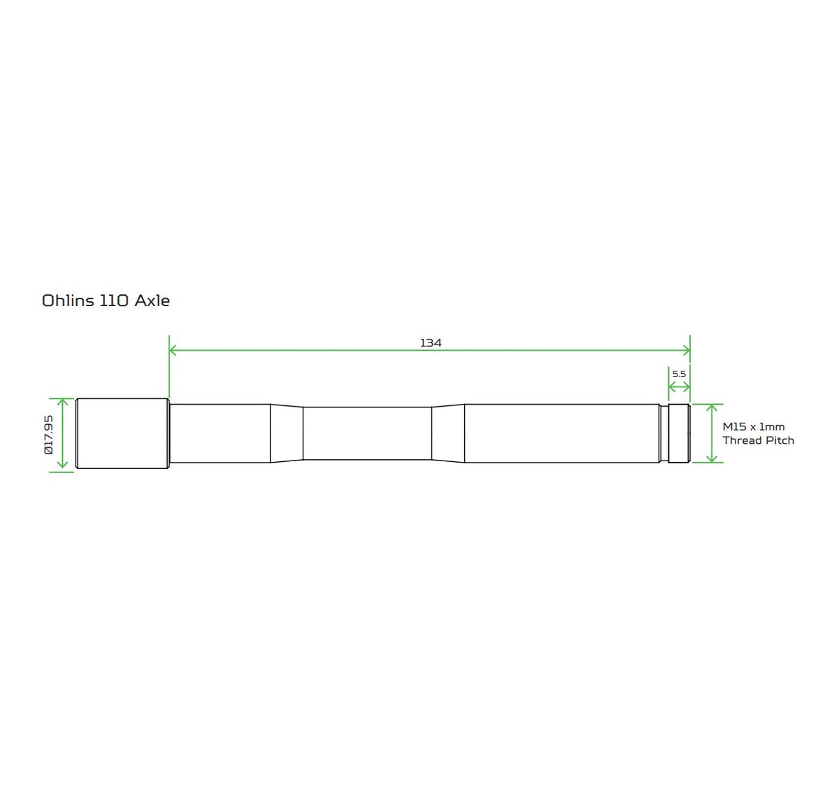 Voorwielass HOPE voor OHLINS RXF34/RXF36/RXF38 Vork Zilver