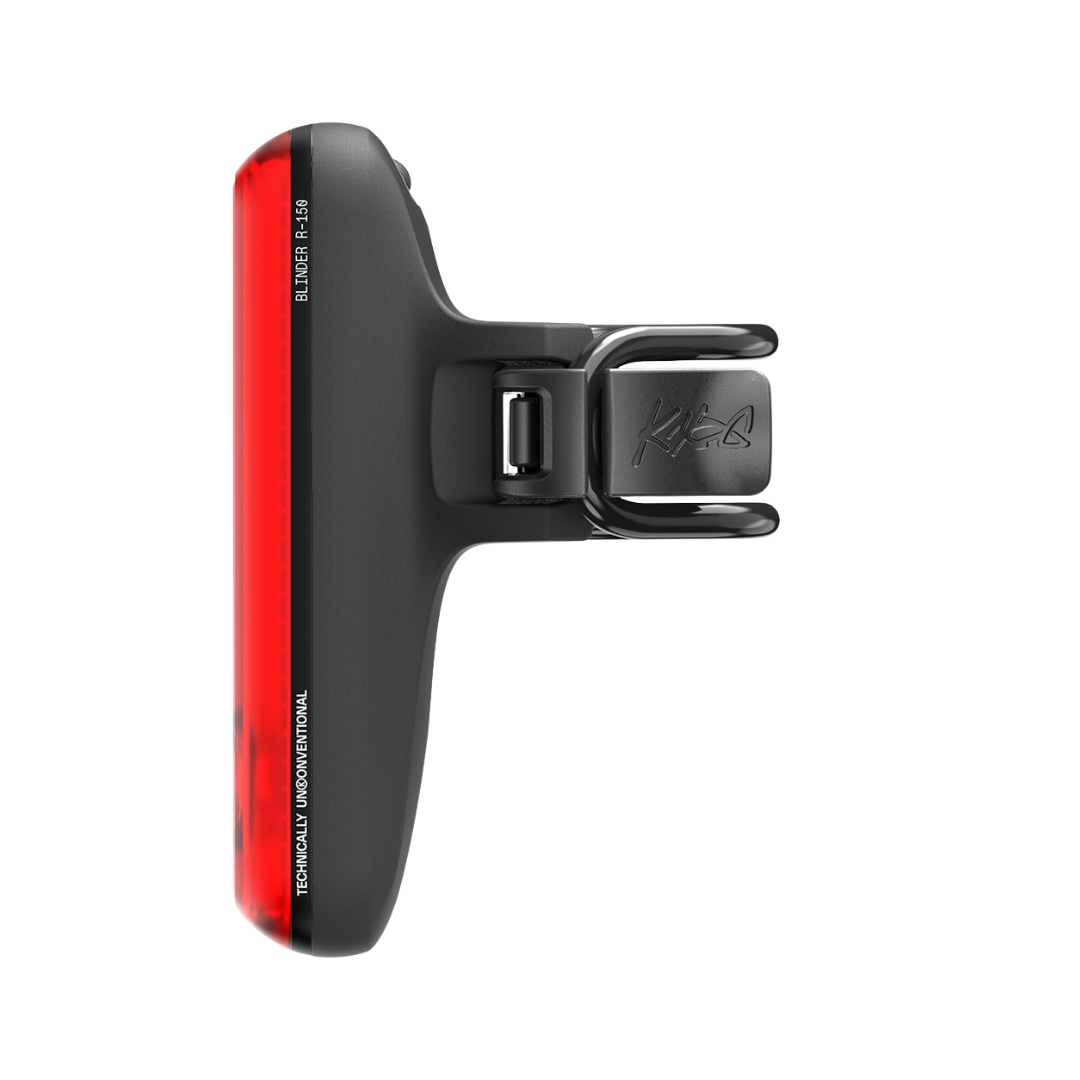 KNOG BLINDER REAR 150 svart baklampa — sidovy och fäste
