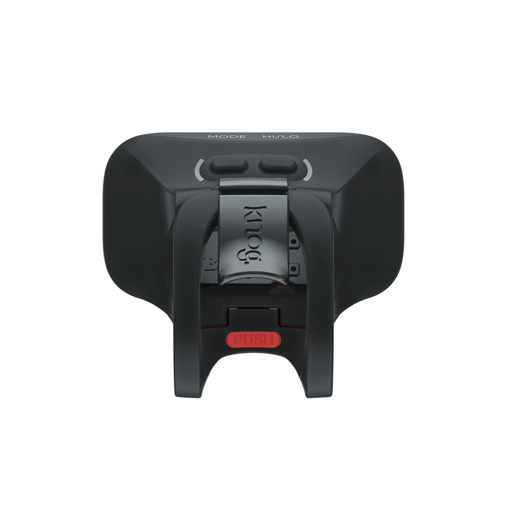 KNOG BLINDER ROAD 400 framlampa — USB-kontakt och fäste