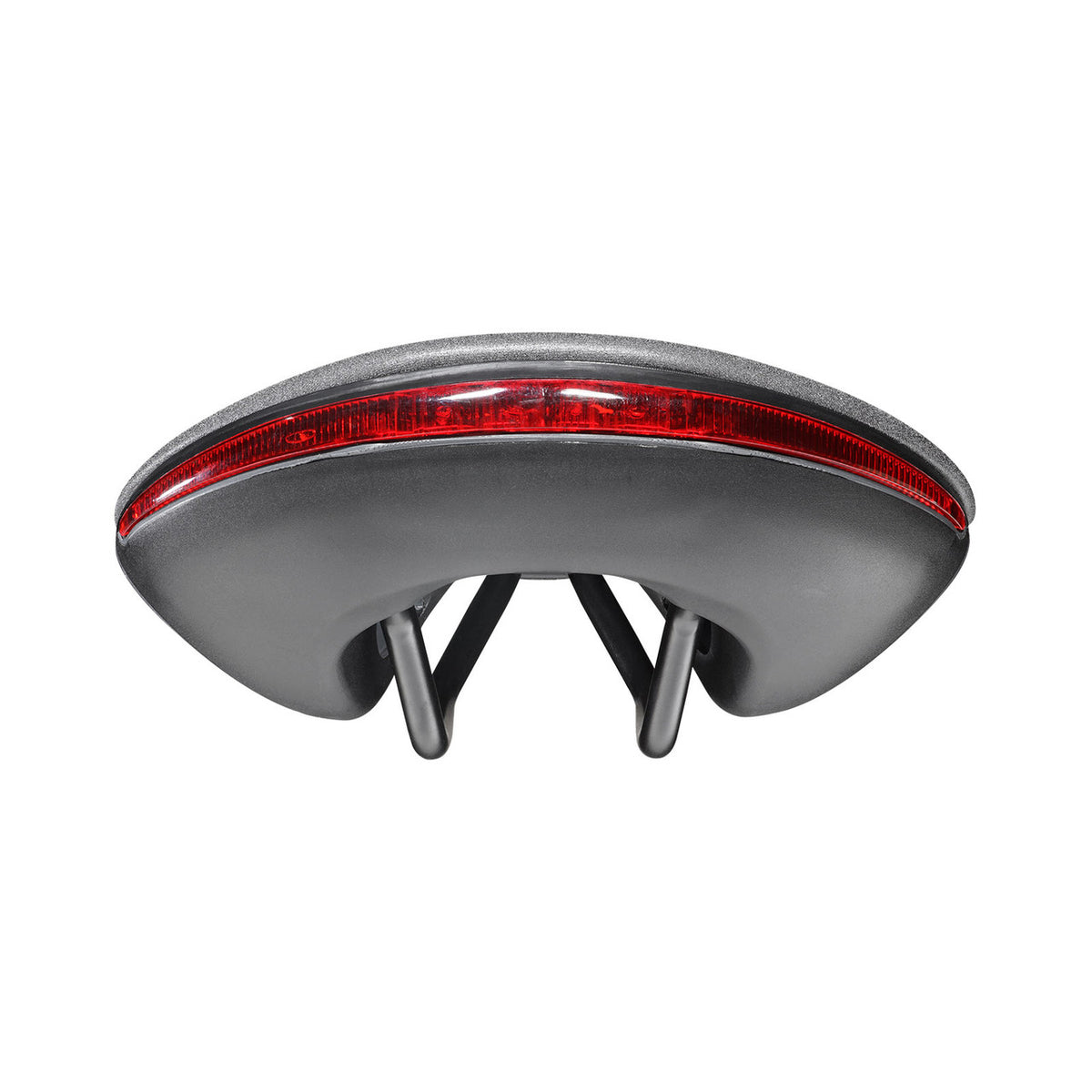 Sadel SELLE ITALIA ST 7 VISION SUPERFLOW L med Fec-skenor, svart/grå — bakifrån