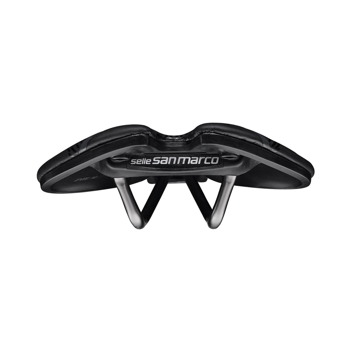 Selle SAN MARCO ASPIDE SHORT OPEN-FIT RACING L3, 155 mm bred, Xsilite-stålskinner, sort — ekstra visning