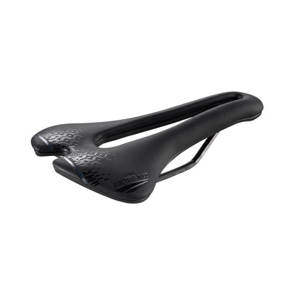 Selle SAN MARCO ASPIDE SHORT OPEN-FIT RACING L3, 155 mm bred, Xsilite-stålskinner, sort — ekstra visning