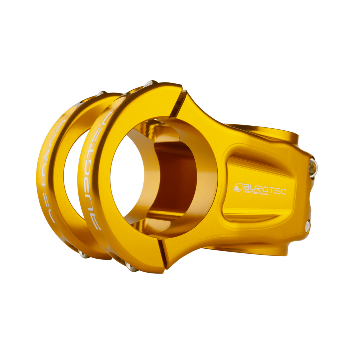 BURGTEC ENDURO MK3 stūres iznesums, zelta krāsā — galvenais skats uz balta fona