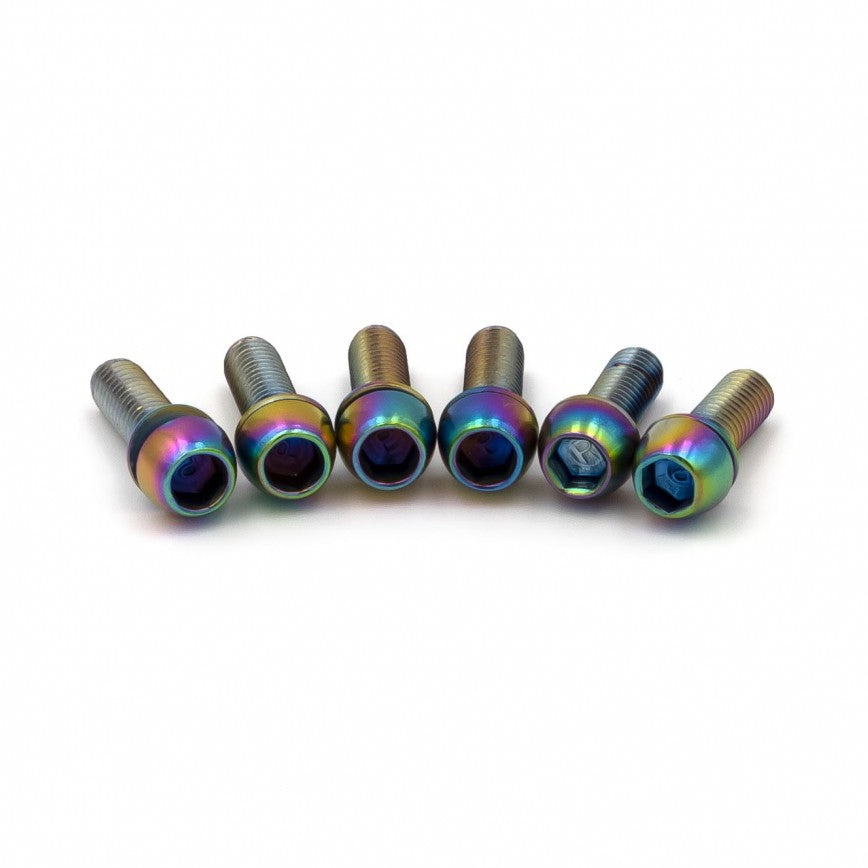 Set de șuruburi TITLE ST1 cu finisaj Oil Slick (x6) — vedere principală pe fundal alb