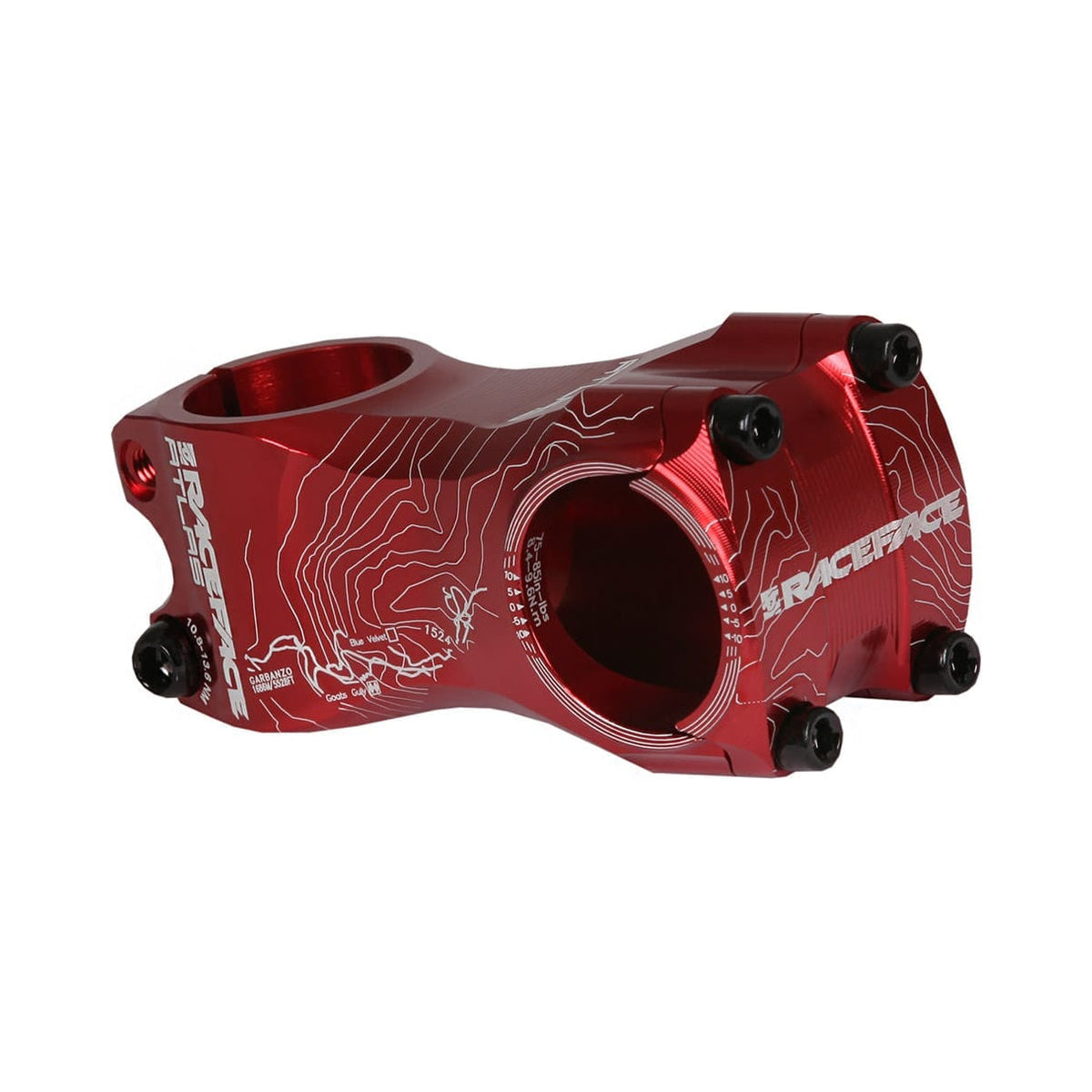 RACE FACE ATLAS-stuurpen 0° rood — hoofdafbeelding op witte achtergrond