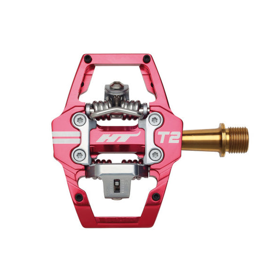 HT COMPONENTS ENDURO T2T Titanium Red Pedals
