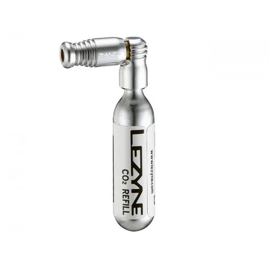 LEZYNE TRIGGER SPEED DRIVE CO2 Inflator + 16 g Threaded CO2 Cartridge (x1) Silver