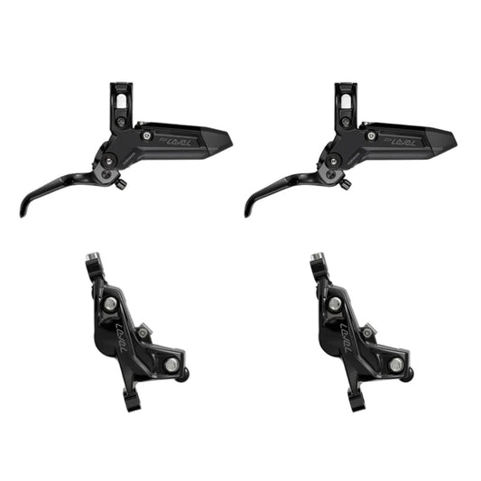 Remmenset SRAM LEVEL SILVER STEALTH 4 zuigers Zwart