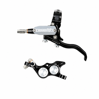 Broms HOPE TECH 4 EVO TR4 svart/silver — bromshandtag och bromsok mot vit bakgrund
