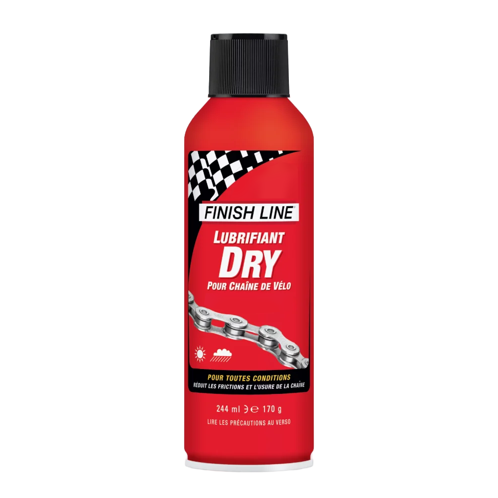 Kædesmøremiddel FINISH LINE DRY LUBE Teflon - Alle Forhold – Aerosol (244ml)