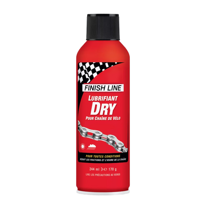 Kettingsmeermiddel FINISH LINE DRY LUBE Teflon - Alle Omstandigheden – Spuitbus (244ml)