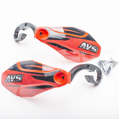 AVS KIT DECO Hand Guards Aluminium Bracket Red/Black