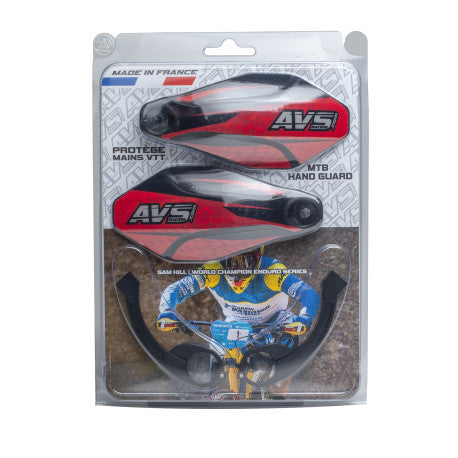 AVS KIT DECO Hand Guards Aluminium Bracket Red/Black