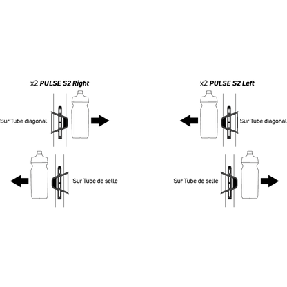 Porte-bidon ZEFAL PULSE S2 Gauche Carbone Noir