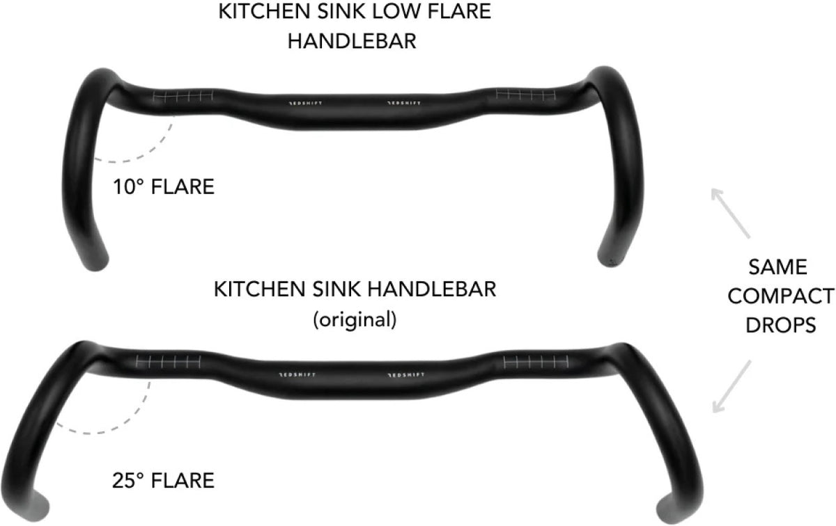 REDSHIFT Kitchen Sink Gravel Handlebar 10° Flare Rise 20mm
