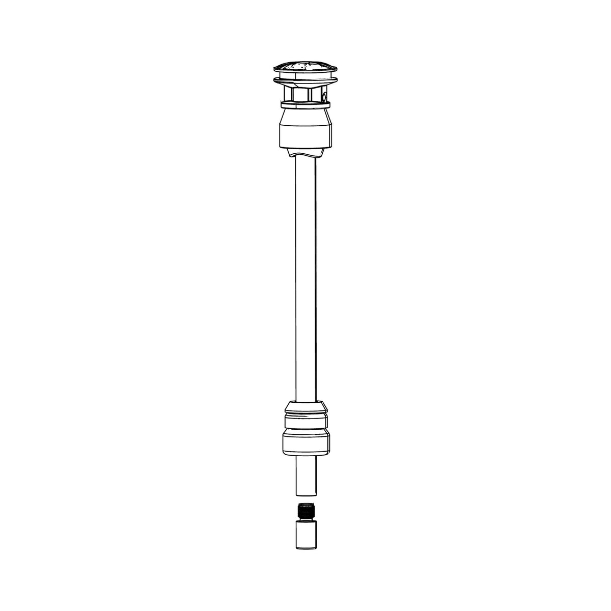 ROCKSHOX DEBONAIR-luftfjederakselsæt 100 mm til 29" (35 mm) til SID C1 (2021) — teknisk illustration