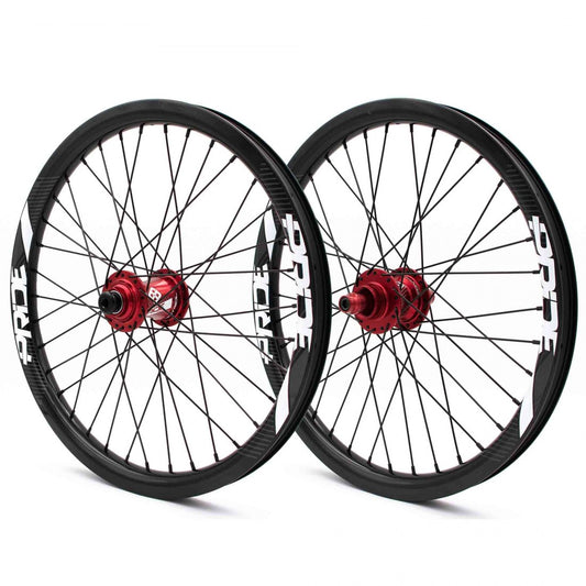 Pár kol PRIDE 20" (406 mm) Karbon Gravity Gloss Disc Pride Control Osy 20/10 mm Červená
