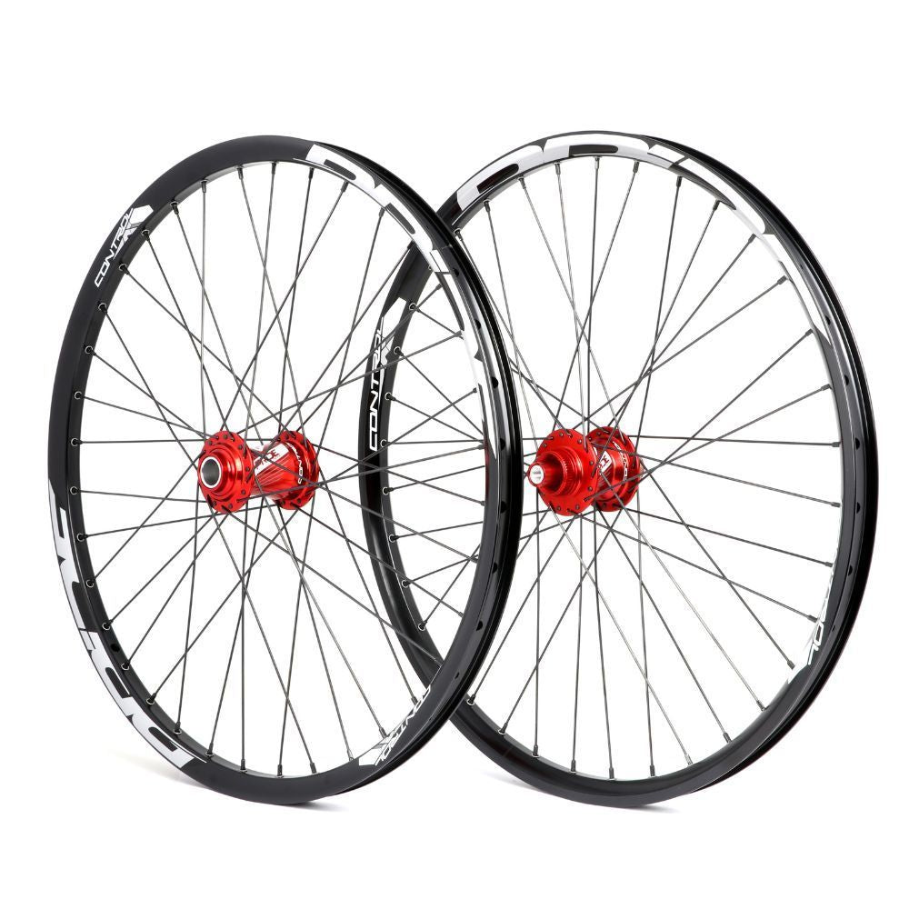 Pár kol PRIDE 24" (507mm) Control V2 Disc Osy 20/15mm Červená