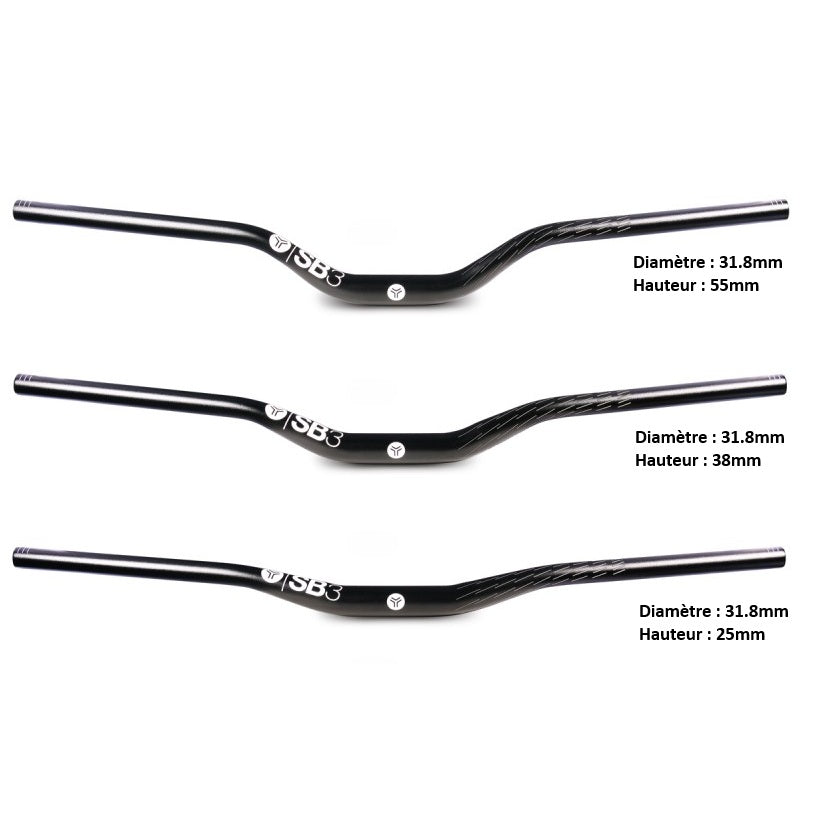 SB3 KROMA Handlebar Rise 38mm 780mm Black/Grey