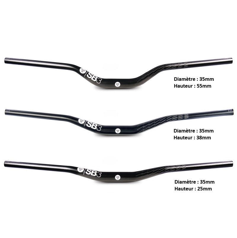 SB3 KROMA Handlebar Rise 38mm 780mm Black/Grey