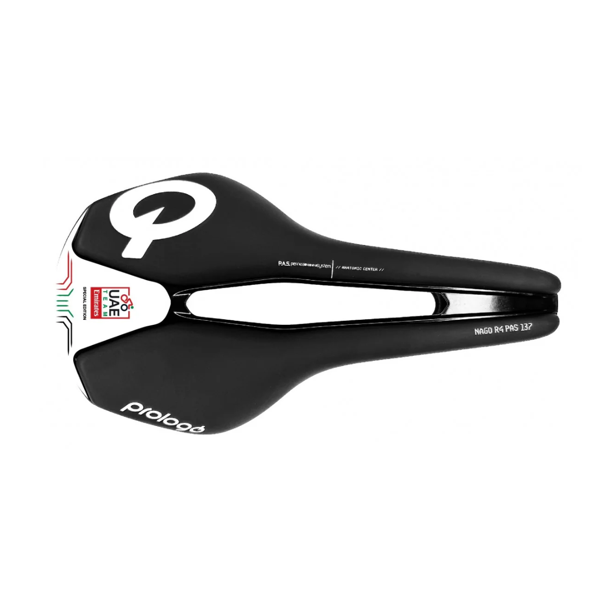 PROLOGO NAGO R4 PAS 137mm Saddle Nack Rails Black/White UAE