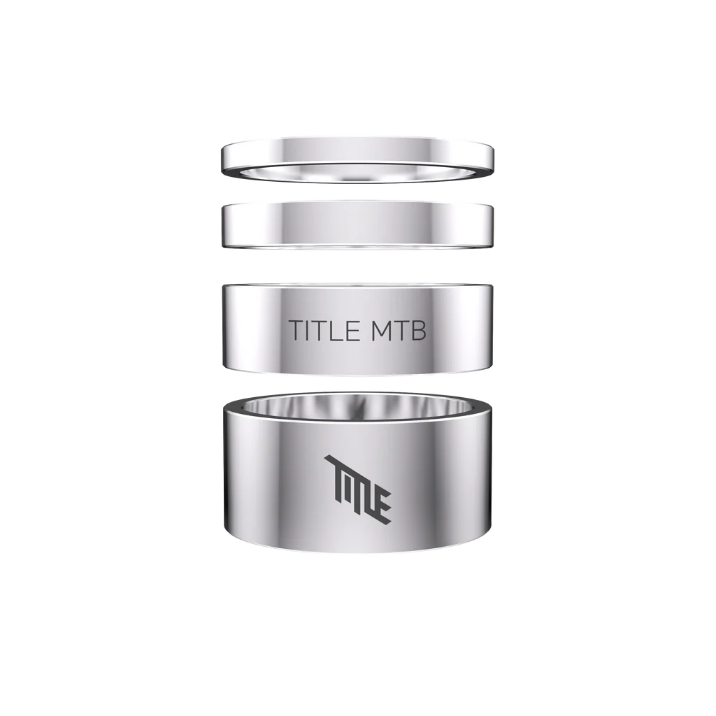 TITLE Aluminium Headset Spacers 1-1/8" Chrome