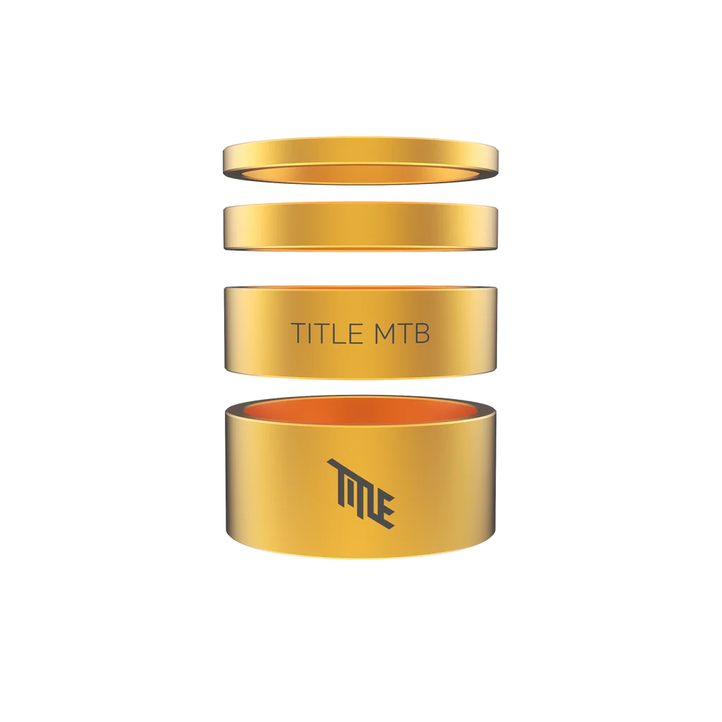 TITLE Aluminium Headset Spacers 1-1/8" Gold