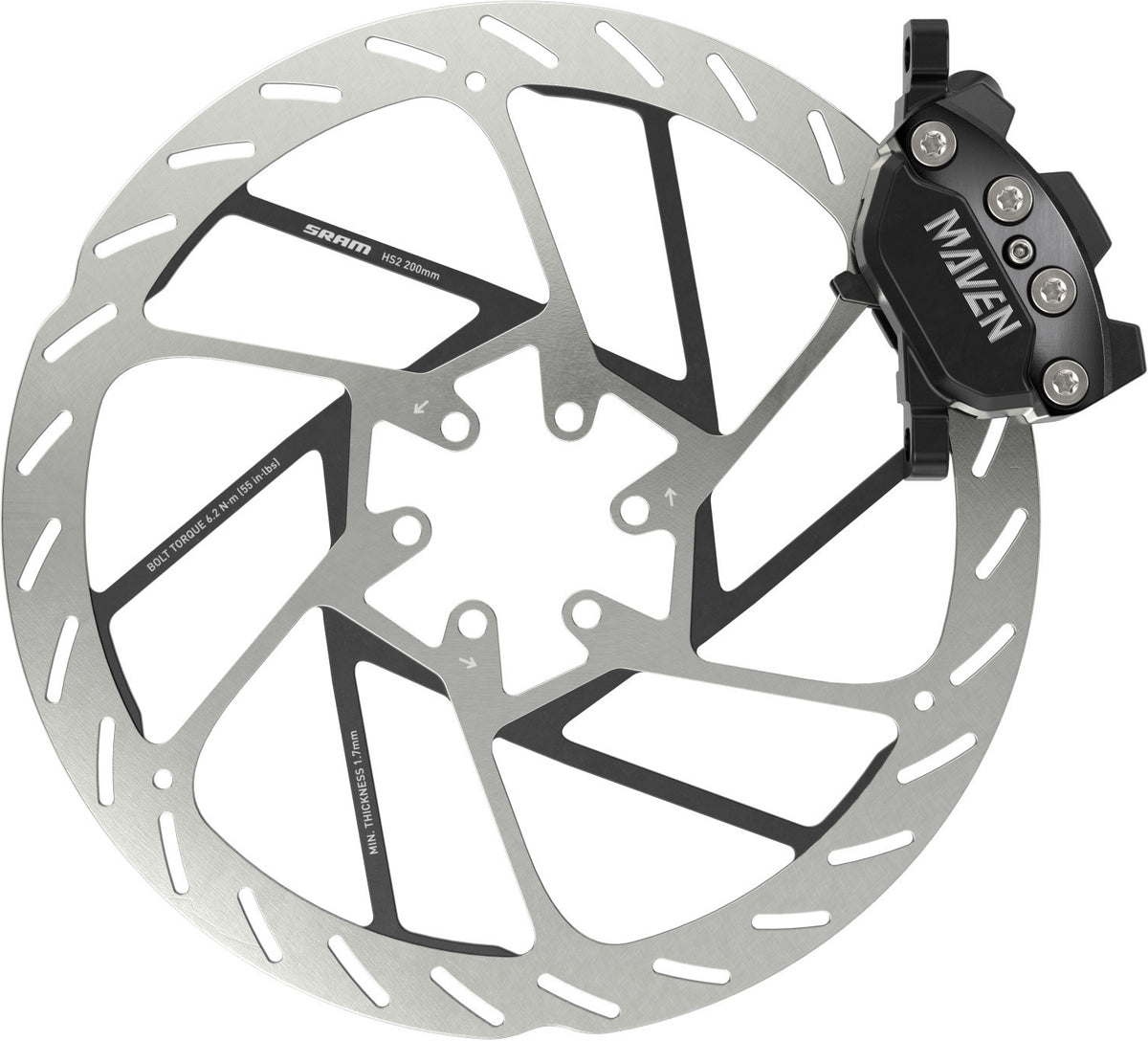 Zadní brzda SRAM MAVEN SILVER A1 černá