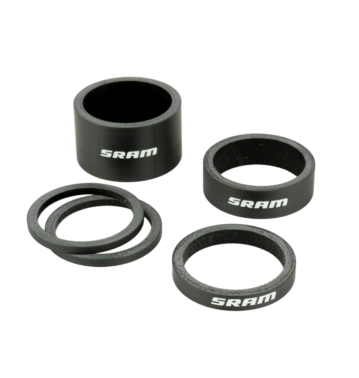 SRAM Styrlagerabståndsbrickor Kolfiber Svart/Vit