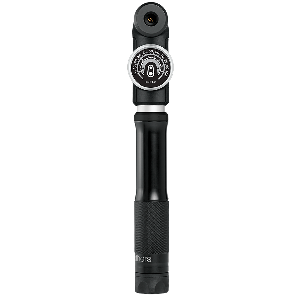 CRANKBROTHERS STERLING S håndpumpe med manometer, Midnight Edition