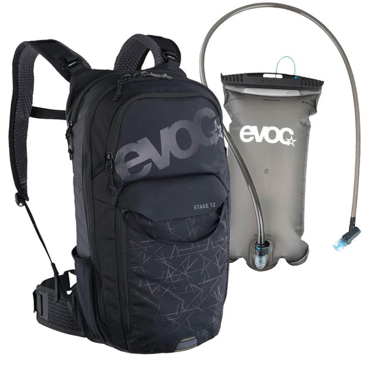 EVOC STAGE 12 BLACK Backpack Pack + EVOC 2L Hydration Bladder
