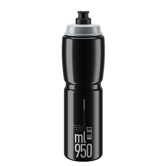 ELITE JET Bottle Black Grey Logo