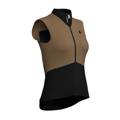 Ærmeløs jakke ASSOS UMA GTV SPRING FALL S11 Dame Terra Sand