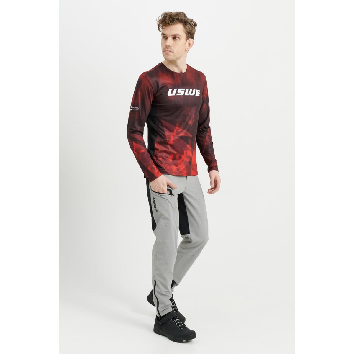 USWE LUFTIG MTB Long Sleeve Jersey Red