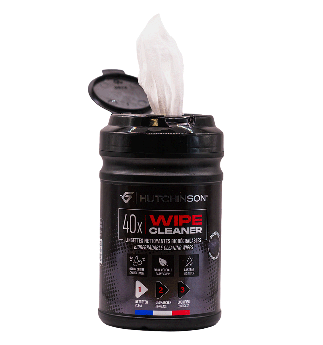 HUTCHINSON WIPE CLEANER renseservietter (x40) + 1 Microfibre Cleaner