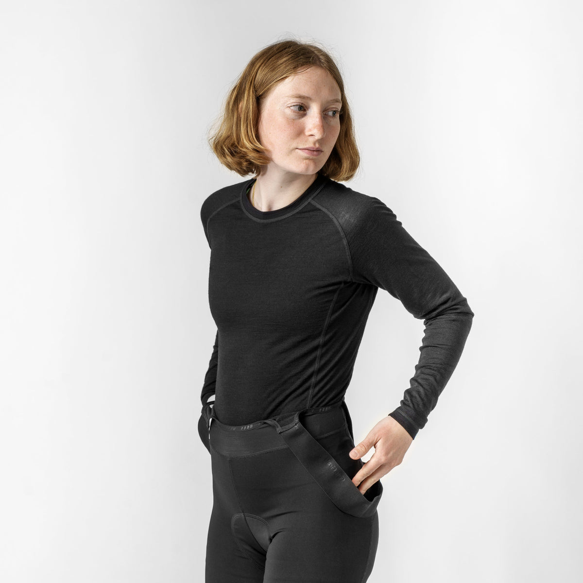 GRIPGRAB MERINO BLEND THERMAL langærmet svedundertrøje til kvinder i sort